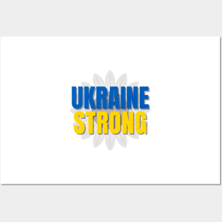 Ukraine Strong Sunflower - Ukraine Flag - Show Support Posters and Art